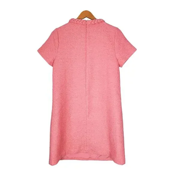 Tuckernuck Jackie Mini Shift Dress Light Pink Bubblegum Tweed Lined Size Small - Picture 2 of 10